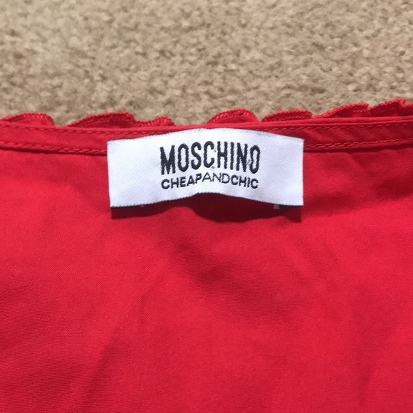 🌸NEW🌸 Moschino Cheap and Chic Vintage Ruffle Button Down Top/Cardigan - Picture 4 of 15